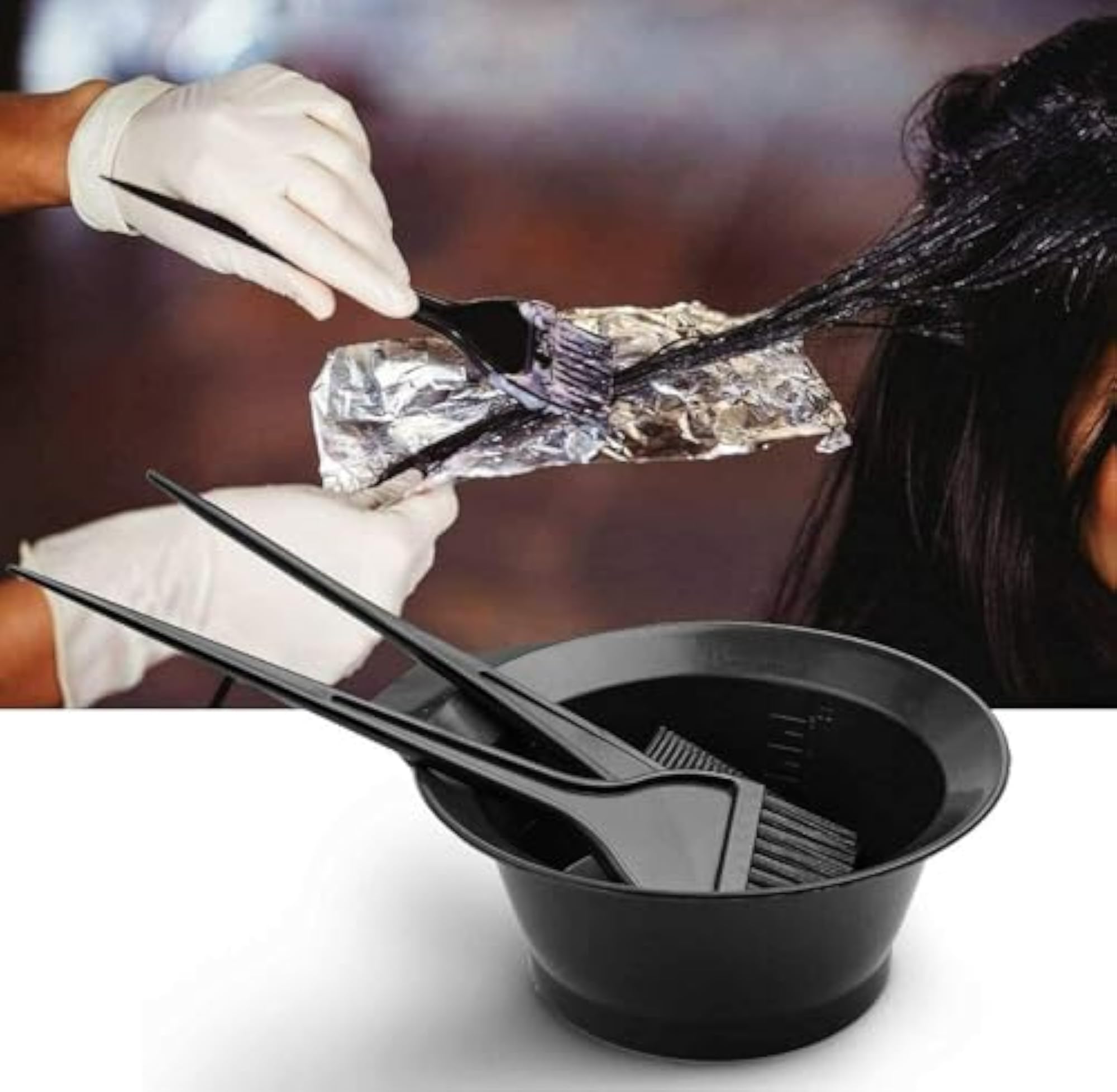 4-Piece Hair Dye Applicator Set, Bowl and Brushes